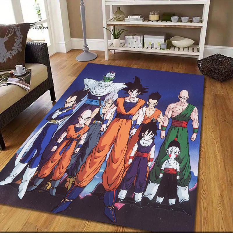 Dragon Ball Pattern Square Carpet,Area Rug,Carpet Rug for Living Room Bedroom Sofa Playroom Decor,Non-slip Floor Mat,Holiday Birthday Gifts