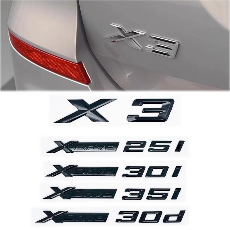 3D ABS Letter Badges for Trunk Emblem Suitable for BMW X3 Models E83 F25 G01 As Well As XDrive 20i 28i 30i 35i 20d 30d SDrive20i Pf2