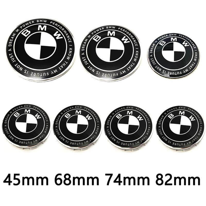 7Pcs 82mm 74mm 68mm 45mm Used For The 50th Anniversary Of BMW/new Black And White Badge ABS Badge For Wheel Rim And Hub Cap