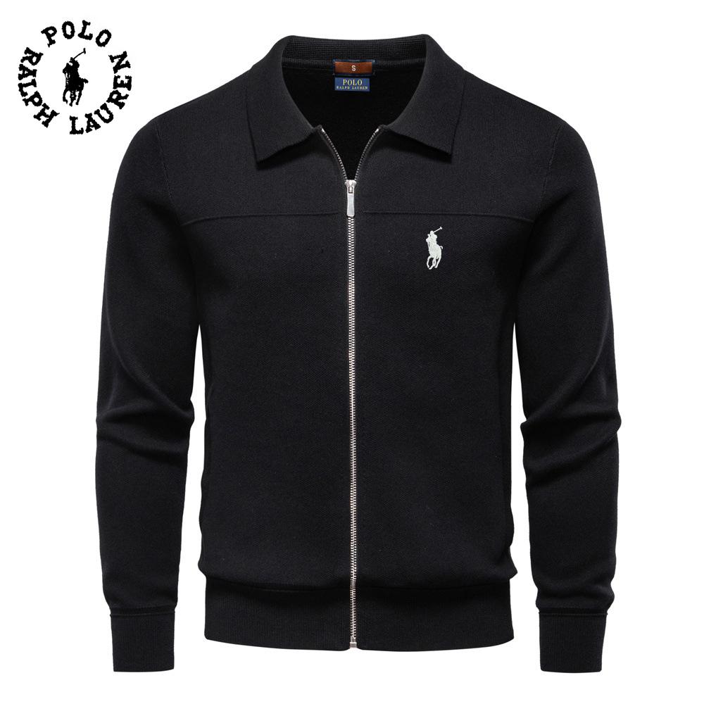 Polo Ralph Lauren 2025 Høst og Vinter Broderi Ny Herrejakke Genser Cardigan Herre Glidelås Business Casual Jakke Herre