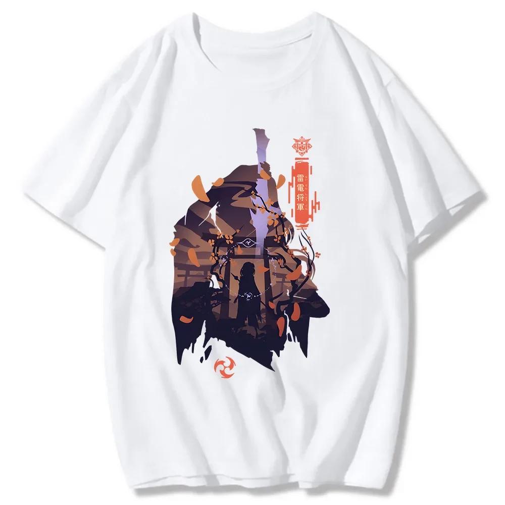 Genshin Impact T-shirt Xiao Kaedehara Kazuha Printed Tshirt Unisex Harajuku Retro Tshirt Top Wome's Short Sleeve