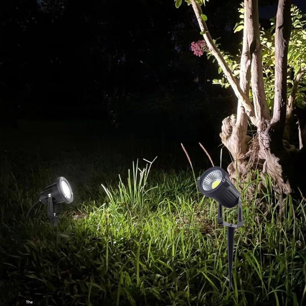 Waterproof Landscape Spike Spotlights Aluminium 3/5W Yard Spotlight High Brightness Energy Saving Garden Lights