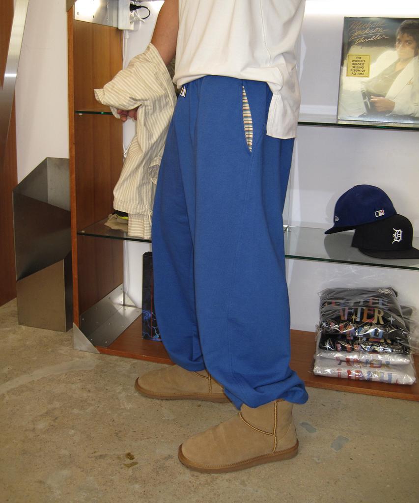 FIELDMANUAL Striped Pocket Sweatpants Blue