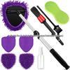 Telescopic Microfiber Car Window Cleaning & Defogging Brush Set