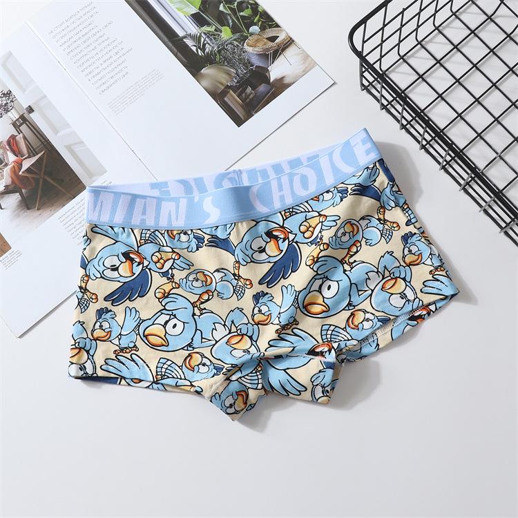 Plus Size Women's Pure Cotton Cartoon Briefs - Antibacterial, Breathable, Unisex, Four-Corner Design