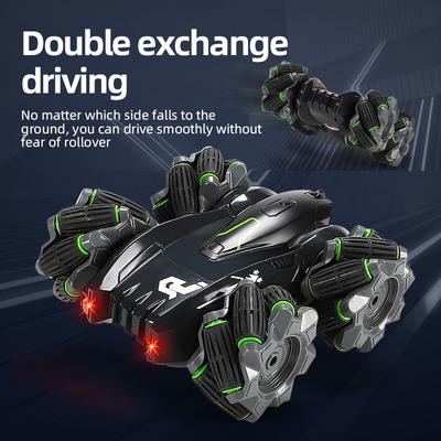Children's Remote Control Toy Car Drifting Rampant Double-sided Driving Four-wheel Drive Stunt Off-road Climbing High-speed Racing Car