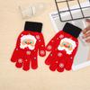 And Autumn Women Knitted Gloves Santa Claus Printed Christmas Kids Mittens Full Fingers Gloves