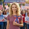 American Independence Day Ribbon, A Must-have Decorative Ribbon For Presidential Campaigns.