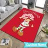 Custom NameStraw-berry Friends Carpet, Indoor Rug, Chair Rug, Living Rooms, Doormat Made From Polyester Home Decor Birthday Christmas Gifts
