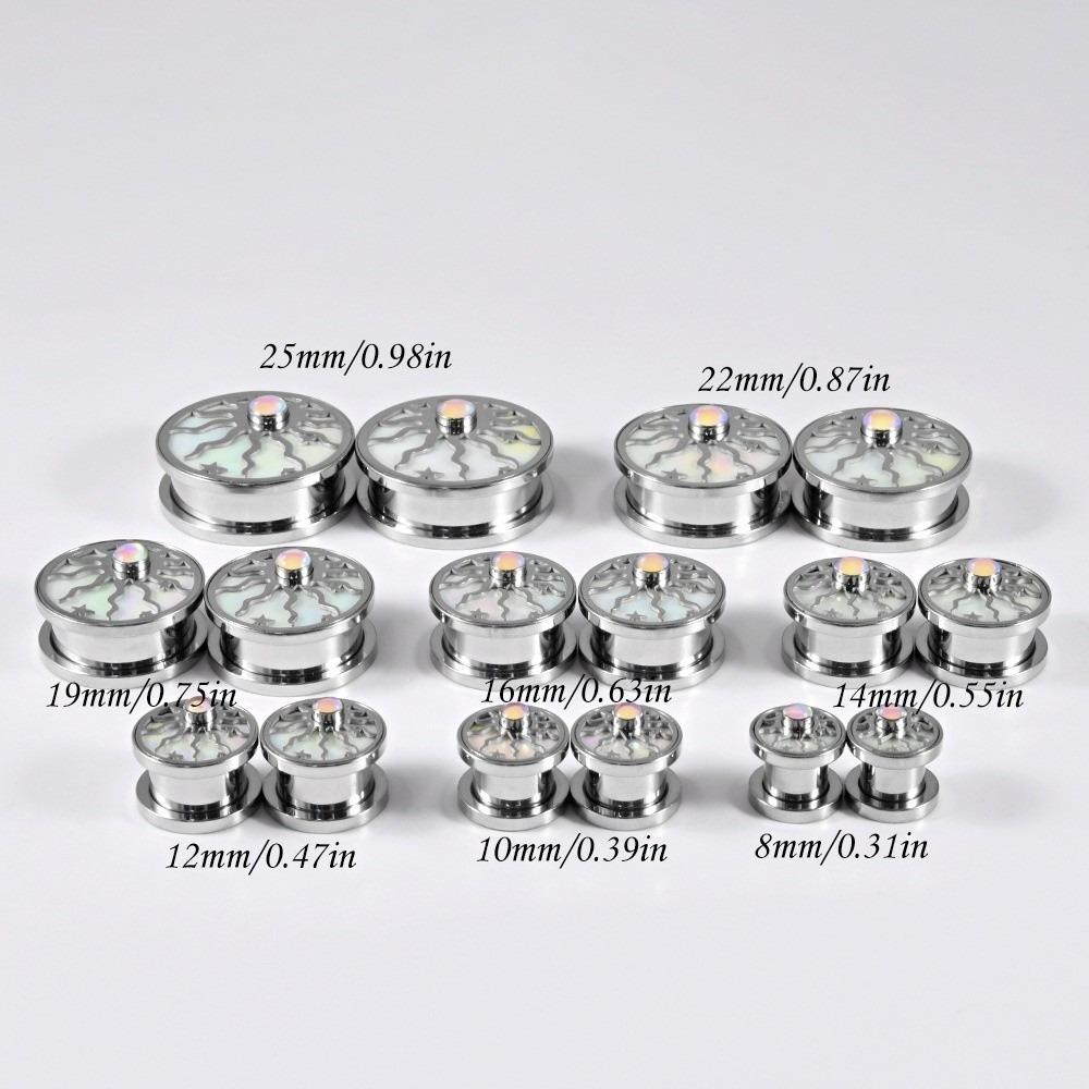 Edelstahl Ohrklemme Ohrringe Sonne Stern Design Ohrstecker Neue Ohrdehner für Tragus Piercing