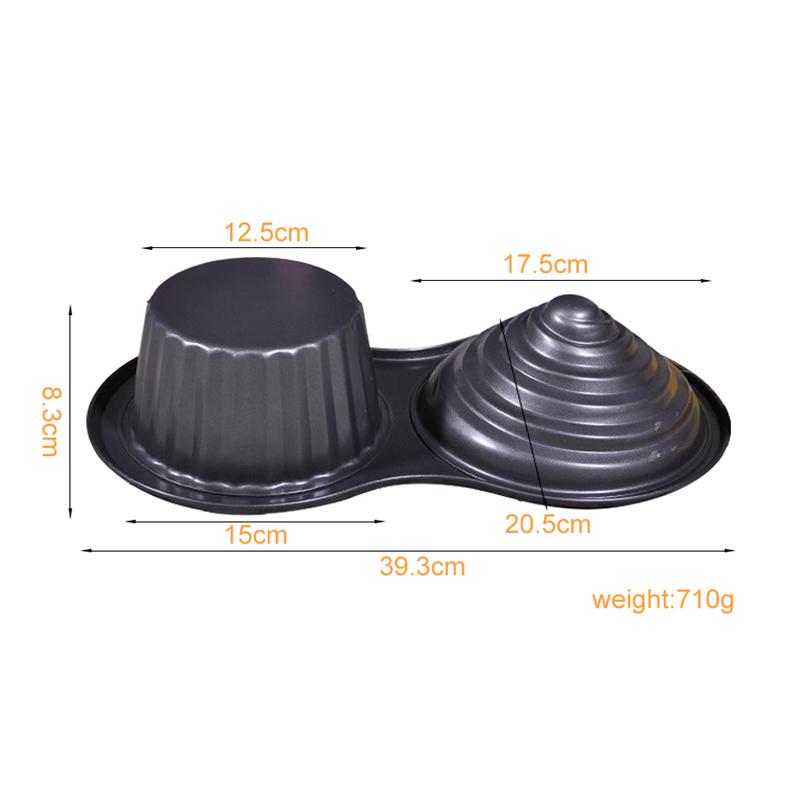 3D Non Stick Giant Cupcake Mould/Pan Carbon Steel Giant Cupcake Mold Large/Jumbo Cupcakes Pan Cake Moulds                  009