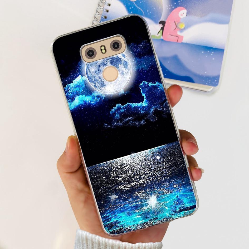For LG G6 Plus Case LGM-G600K Phone Cases Popular Flower Soft Silicone Clear Protective Shell For LG G6 G 6 LG6 LGG6+ Back Cover