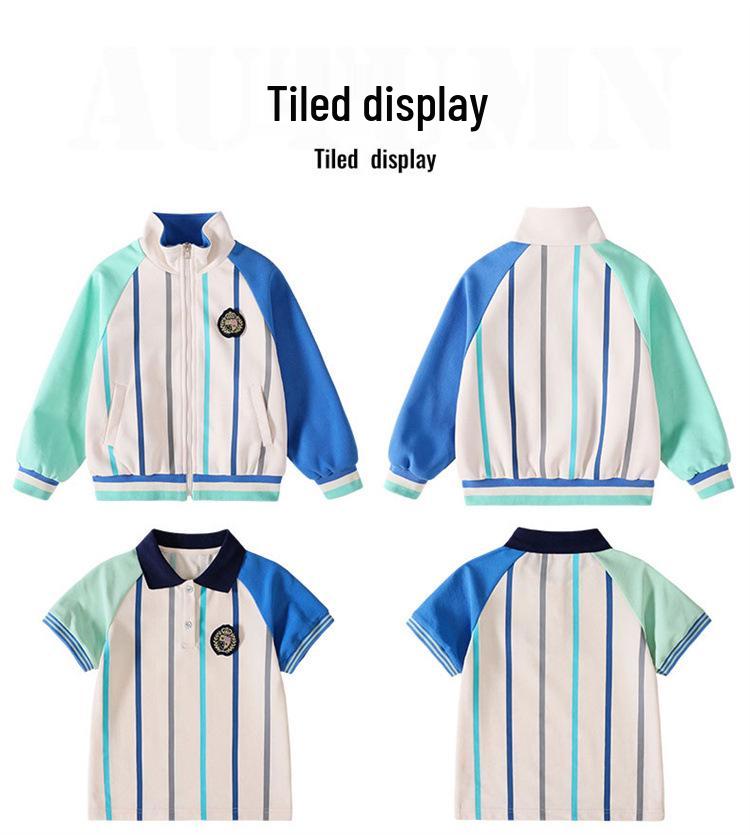 Zestaw mundurków sportowych dla pierwszej klasy szkoły podstawowej i przedszkola na wiosnę/jesień 2025