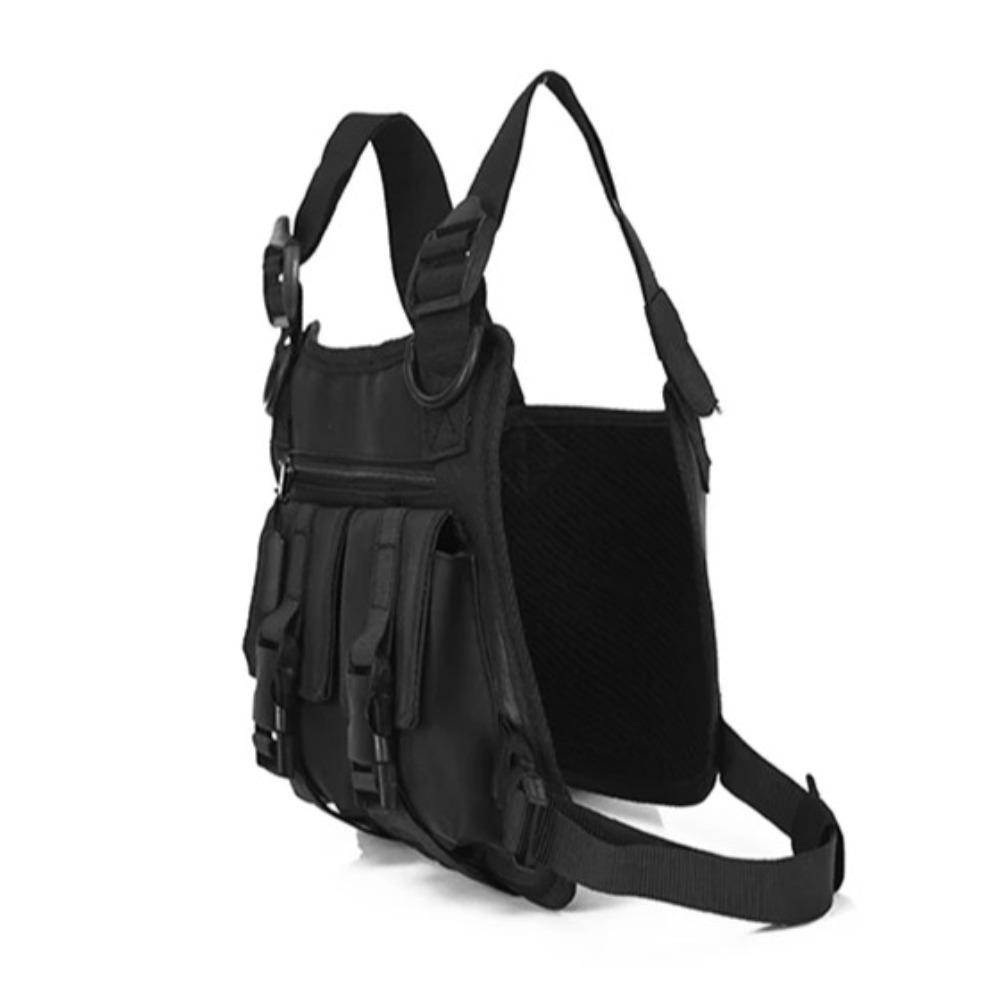 Unisex Chest Bag Multi-pockets Hip Hop Streetwear Lightweight Running Vest Backpacks  Phone Storage