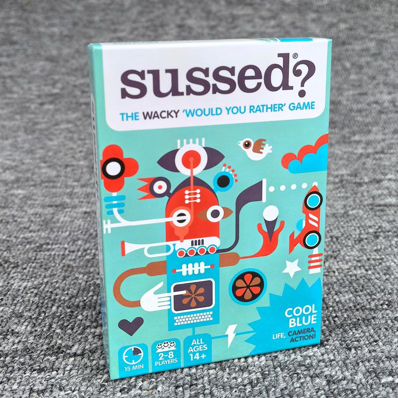 

Английская версия Sussed Reasoning Game, Quirky Choice Game, Карточная игра, Настольная игра для вечеринок синий