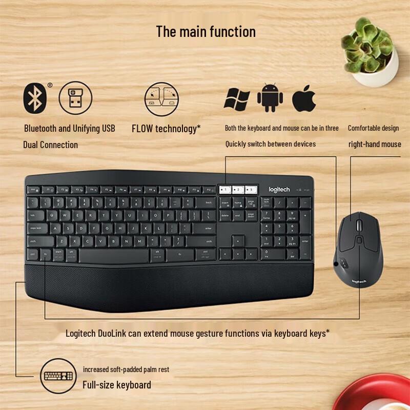 Logitech MK850 Wireless Bluetooth Keyboard and Mouse Combo
