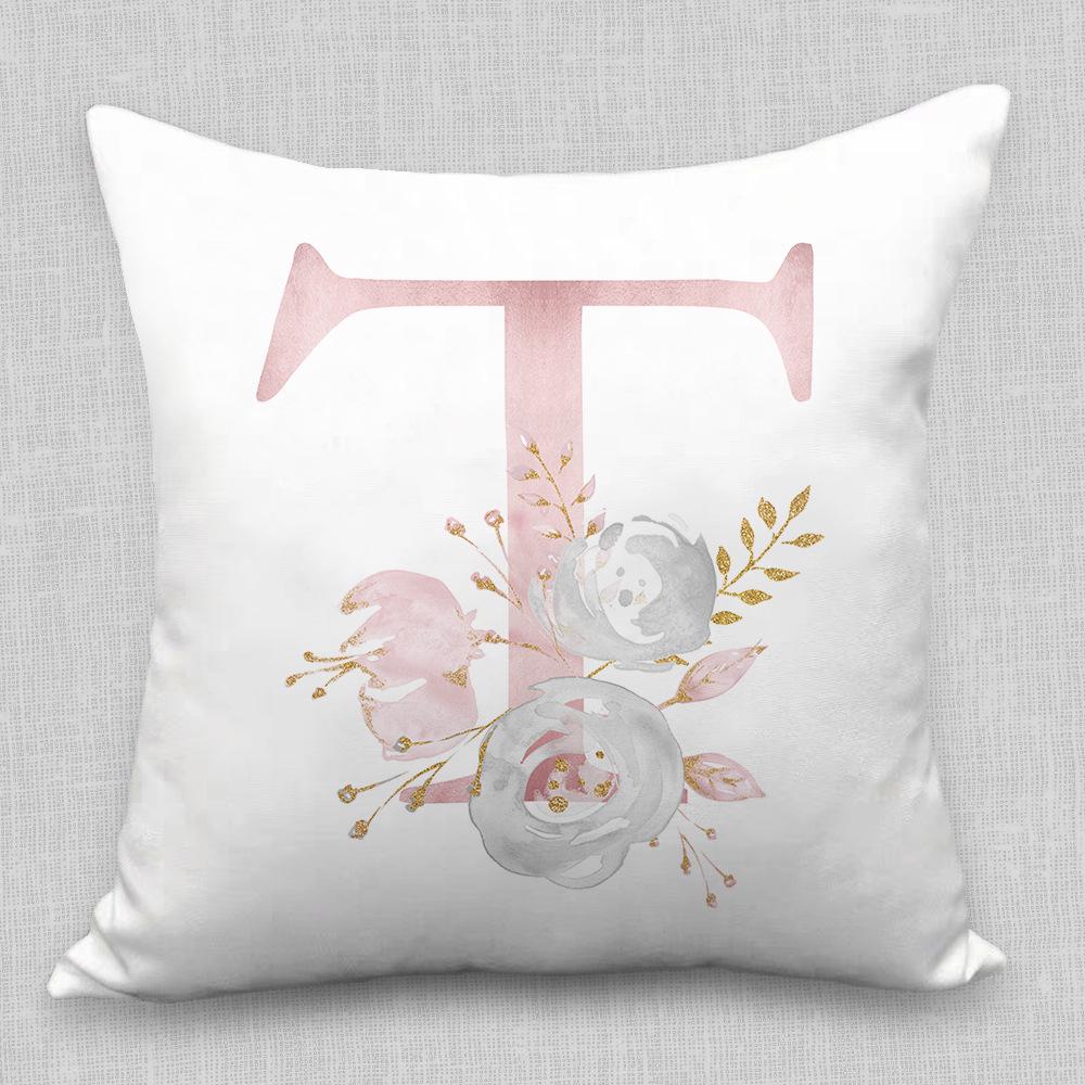 Nordische Kissenhülle Rosa Buchstaben Kissenhülle Auto Sofa Lendenkissen Sitzkissen