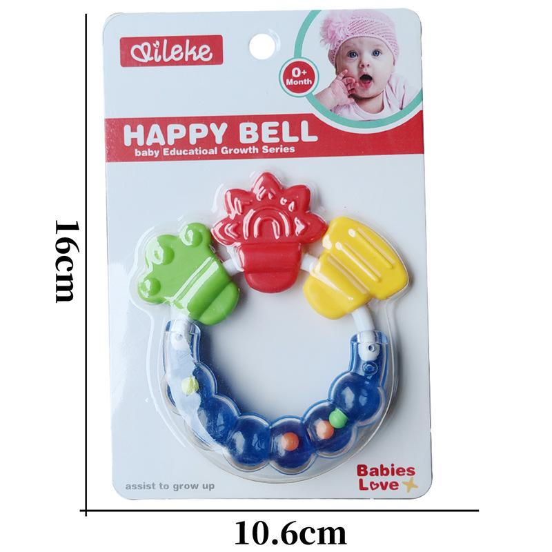 Baby Clutch Ball Rattle Fitness Soft Glue Hand Rattle, Fish Skewer Toothpaste Infant 0-1 Years Old Educational Toy