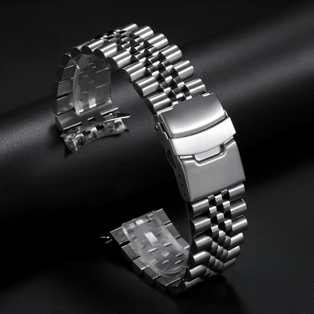 Luxe Massief Roestvrij Staal Horlogeband 20mm 22mm Bandjes voor Seiko voor Jubilee voor Oyster Band Mannen Gebogen Eind Horlogeband