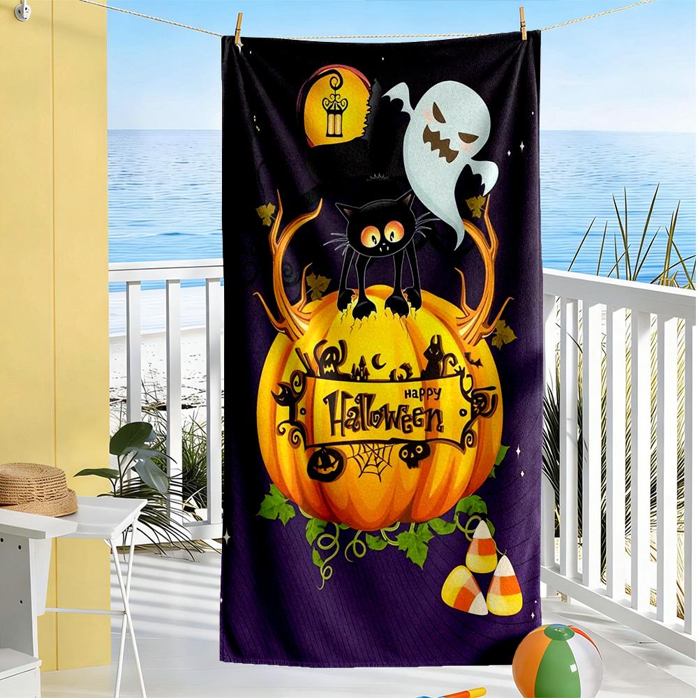 Halloween Strandtuch Super Weich Mikrofaser Schnelltrocknend Bequem Leicht