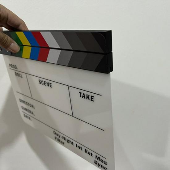 Acrylic Colored Movie Clapperboard Scene Marker - English Photography Prop