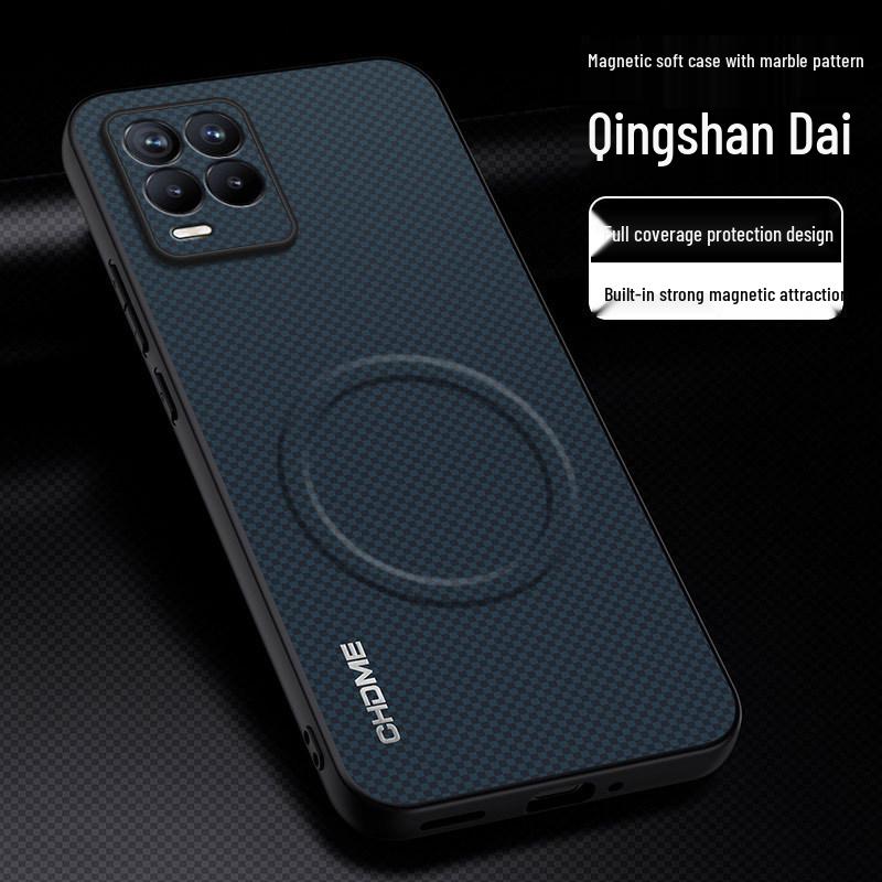 Realme 8 Protective Case: Full Coverage, Anti-Drop, Elegant Magnet Buckle, Textured.