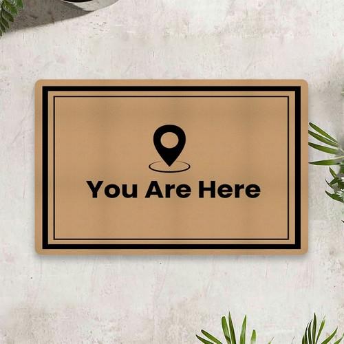 

Vagonik You Are Here Цифровая печать 50 x 70 см. Декоративный многоцелевой коврик для внутренней и наружной двери