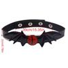 Halloween Devil Bat Wing Choker Necklace, Leather Bat Choker, Leather Collar Necklace for Women Halloween Cosplay