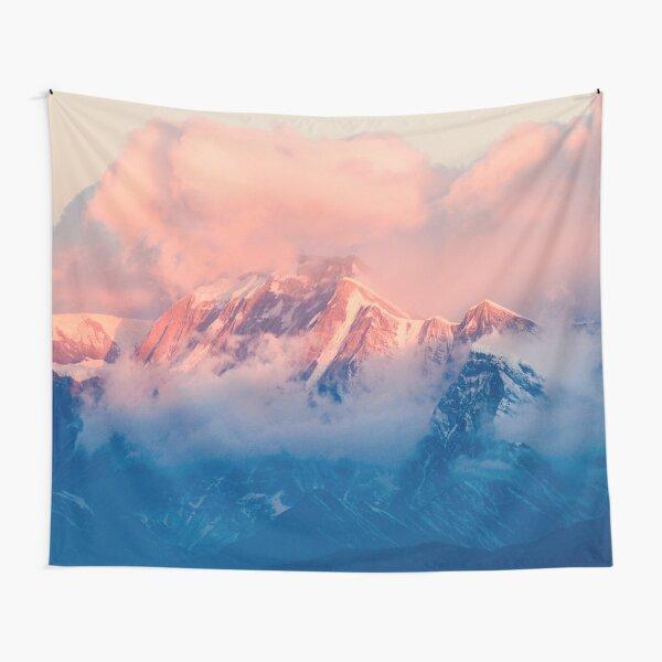 Nature Mountain Tree Tapestry Aesthetic Landscape Tapestry Green Woodland Scenery Wall Hanging for Bedroom Living Room Decor