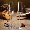 European Champagne Glass Light Luxury Creative Crystal Glass Cocktail Glass 6 Sets Restaurant Goblet Sparkling Wine Glass