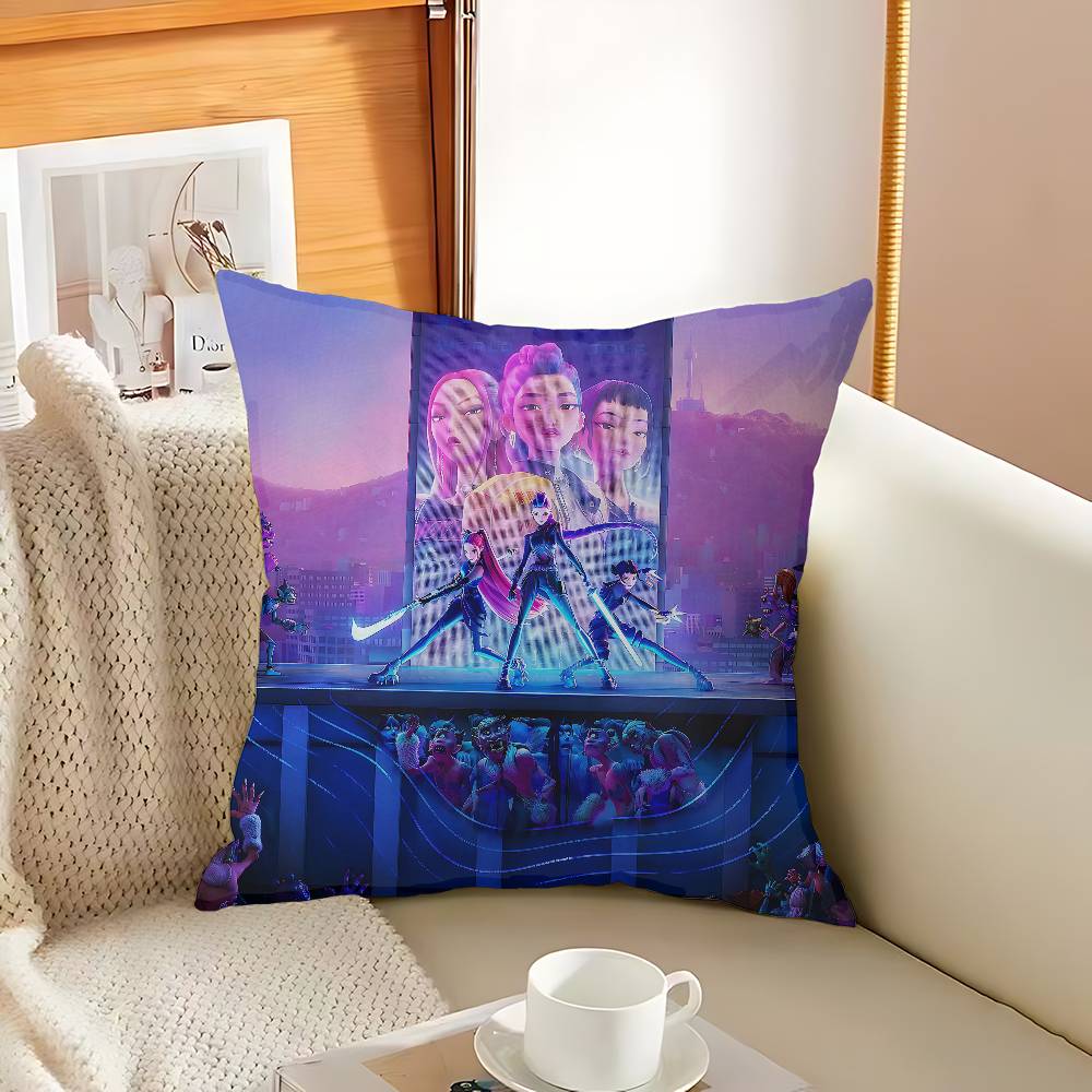 Anime Kpop D-Demon Hunters Pillow Anime Pillow Sofa Bed Head Pillow Cover Cushion Cover 45X45 Cm Fashion