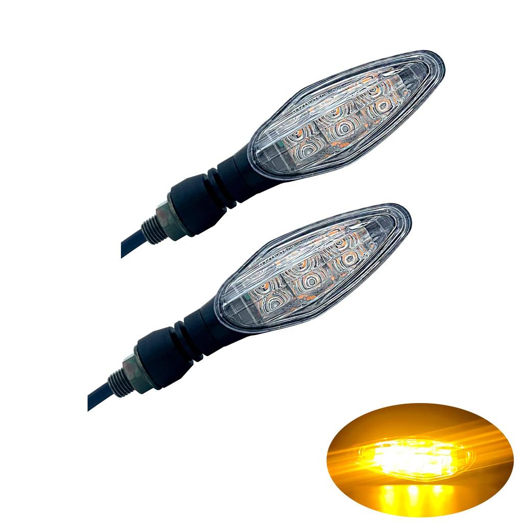Certified Turn Vehicle Inspection Set of Universal Turn Signals for 12V 1 E-Mark Signals, Compliant, 2, 3-LED High-Brightness Motorcycles, (Model / 2,