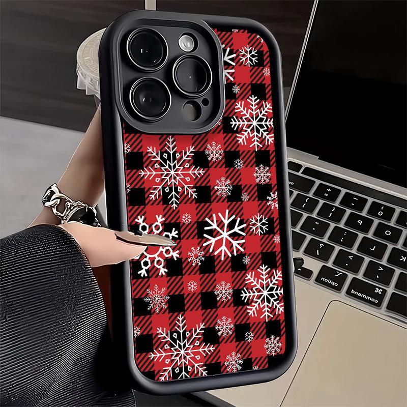 Phone Case for iPhone 17 Air 16E 15 16 Pro Max Snow Snowflake Winter Cold Cover 14 Plus 13 12 Mini Soft Shell Silicone Fundas