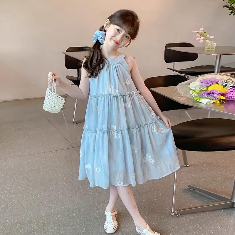 Anneyol Girls' Summer Spaghetti Strap Princess Dress