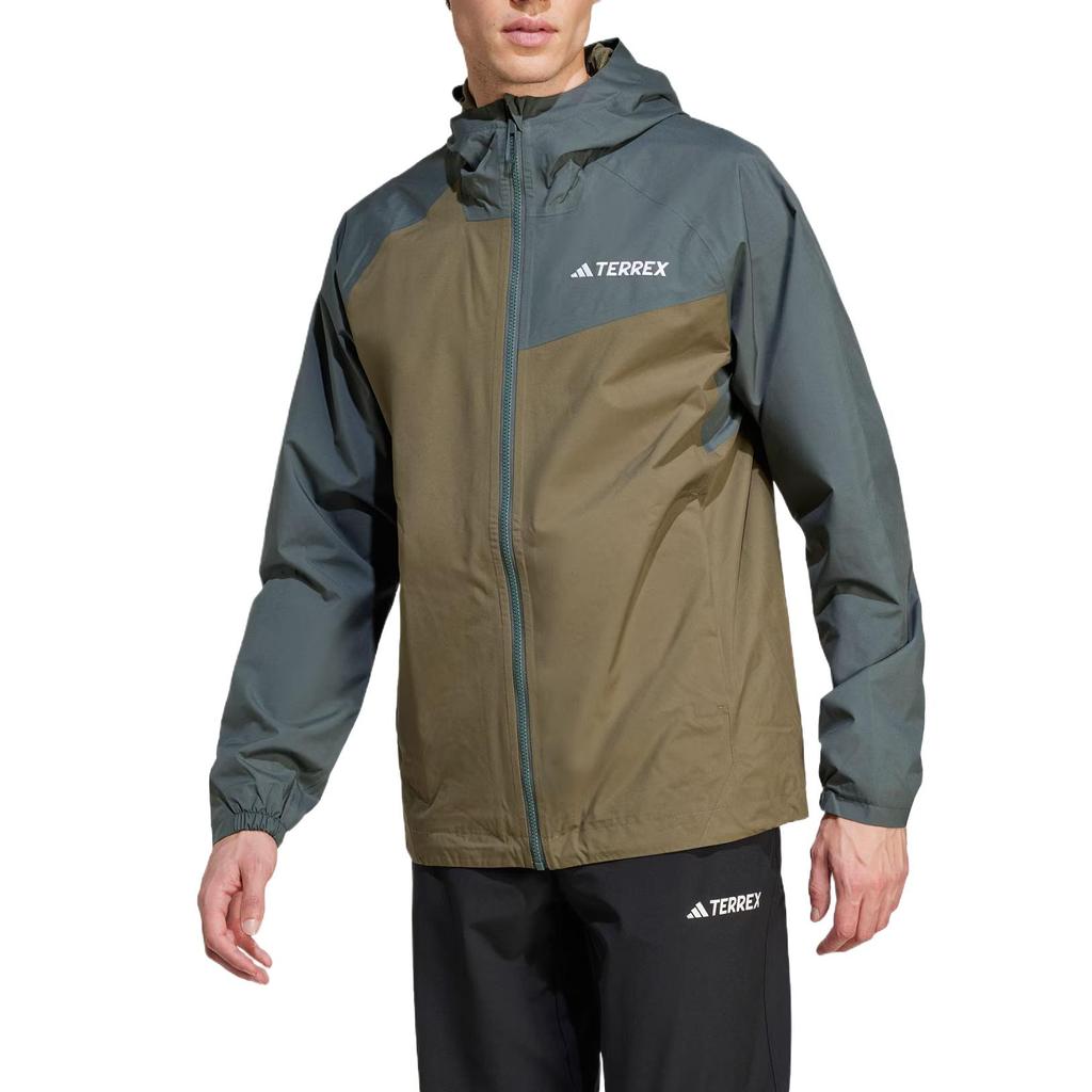 adidas Giacca Versatile Casual Moda Comoda da Uomo Rain.Rdy Multi 2L Rock-Olive Verde Edera JD8355