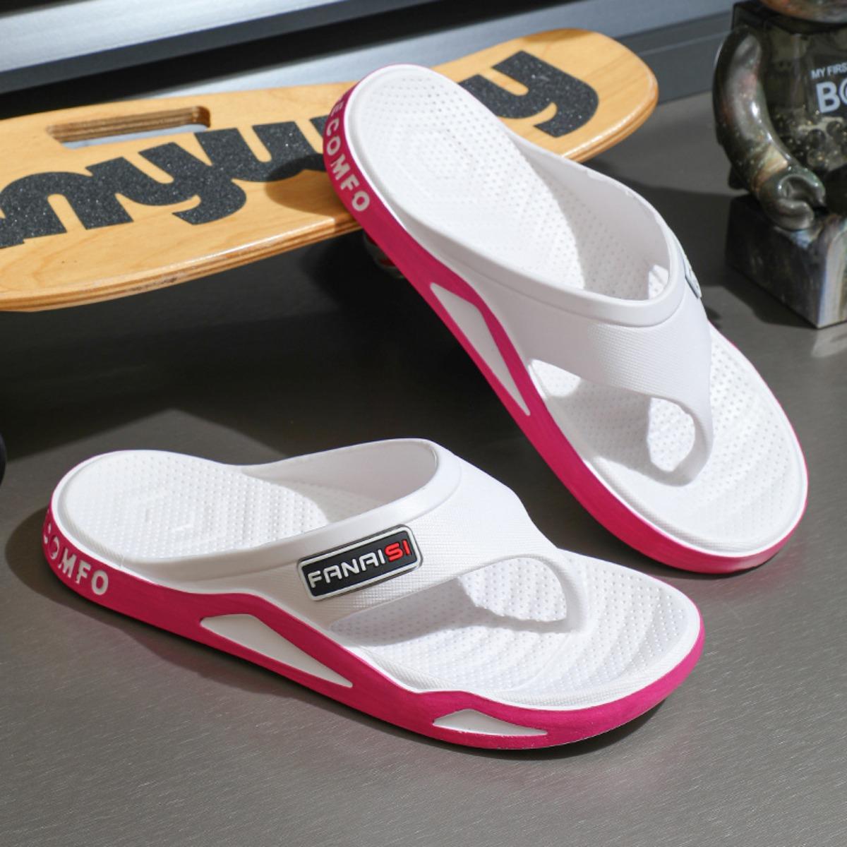 

Удобные тапочки с круглым носком для мужчин и женщин, износостойкие, подходят для ношения в помещении и на улице, всесезонная повседневная обувь для отпуска 36-37 розовый