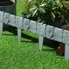 Imitation Stone Plastic Garden Fence 10/20Pcs Outdoor Landscape Guardrail Diy Lawn Flower Border Landscape Decorat Plastic Fence