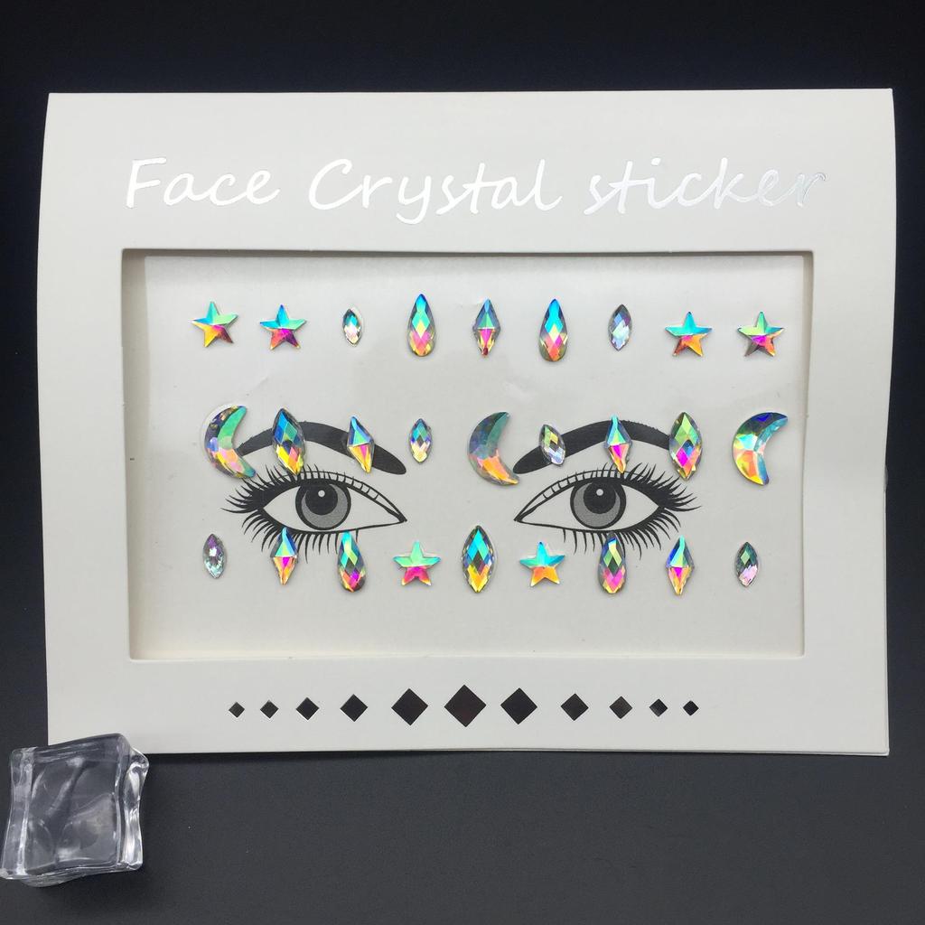 Eco-Friendly Forehead & Face Resin Stickers for Music Festival Makeup