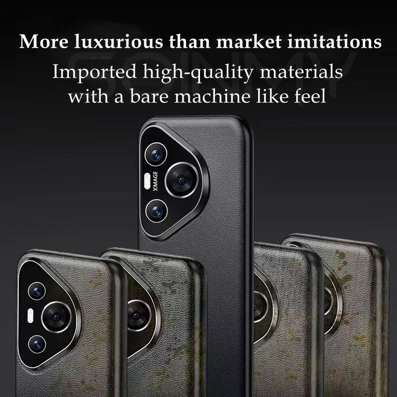 High-end Premium Leather Case for Huawei P70 Pro Art Luxury Business Design Ultra Thin Mobile Phone Cover for Huawei P60 P50 Pro
