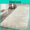 Nordic Style Long Fur Carpet For Living Room And Bedroom Soft And Washable Pure White Color