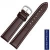 Smooth Genuine Calfskin Leather Watchband 18mm 19mm 20mm 21mm 22mm 23 Soft Straps Automatic Butterfly Buckle Business Watch Band