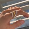 Yori 18K Gold Plated Stainless Steel Ring Collection Modern Fluid Designs for Everyday Formal Wear Durable Hypoallergenic