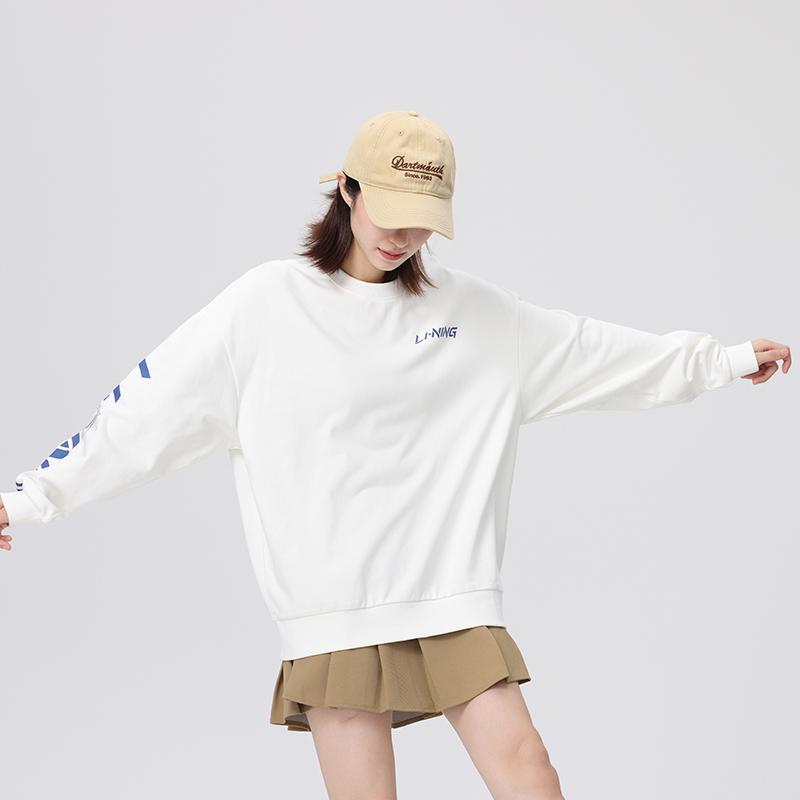 Li Ning Trainingsserie Rundhals Logo Pullover Sweatshirt Unisex Sweatshirt AWDVC45-1