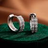 Moissanite Stud Earrings With Round Hoop Design Sterling Unisex Fashion Jewelry Daily Wear