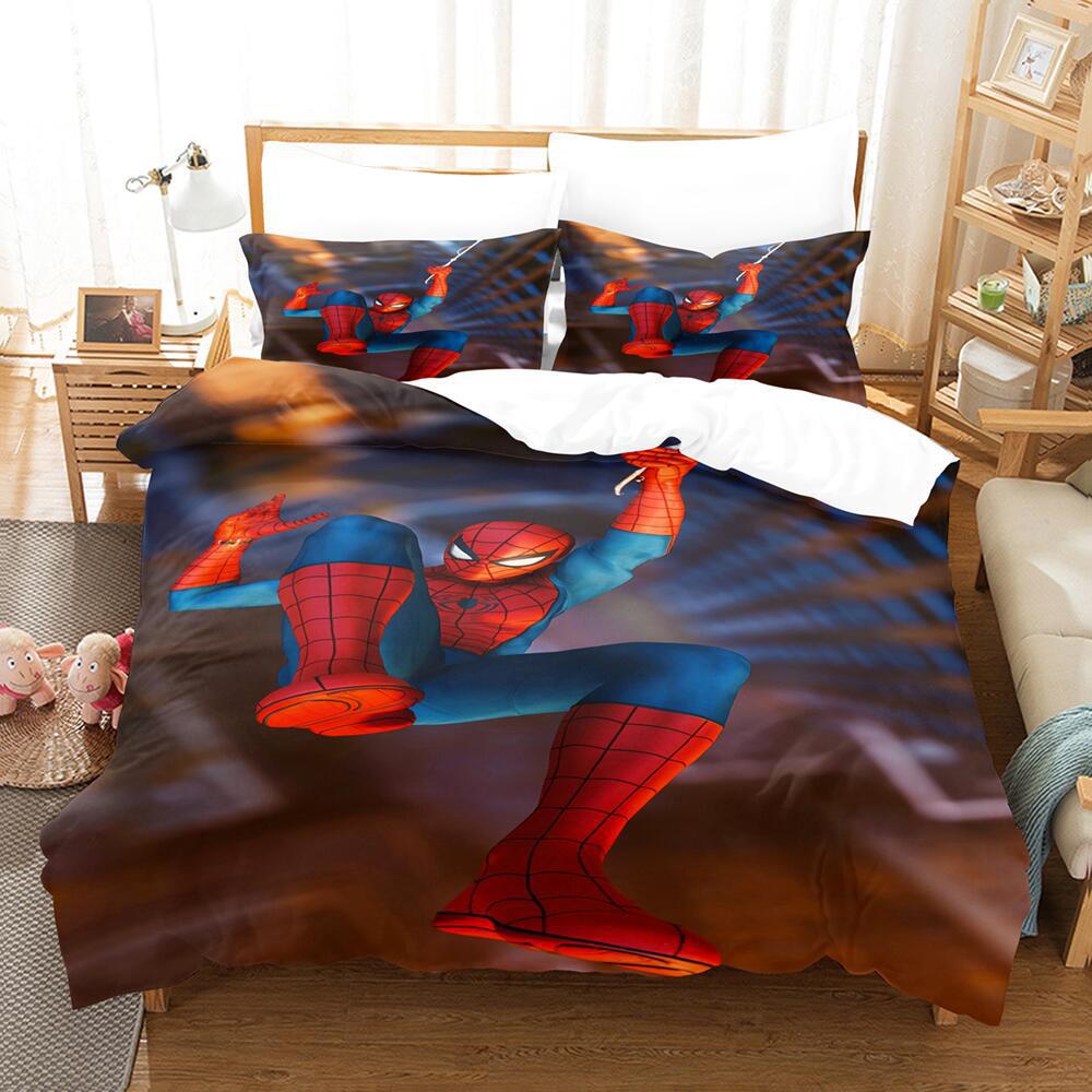 Bedding Three-Piece Set 3D Digital Cartoon Animation Microfiber Duvet Set