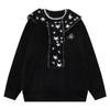 Cozy Oversized Knit Sweater Set With Plush Star Shawl Unisex Winter Warm Loose Fit Soft Acrylic Top