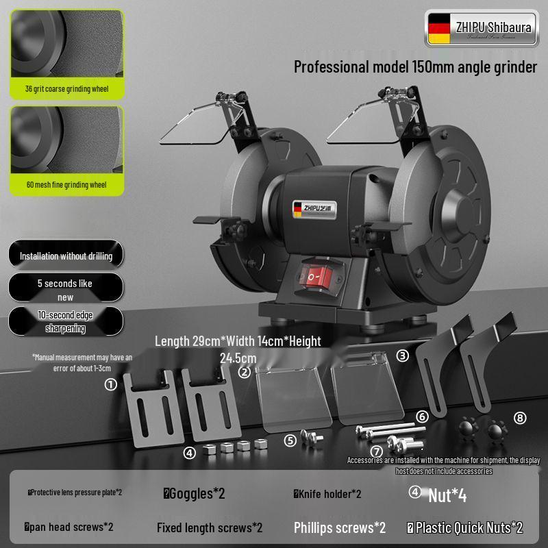 Shibaura Compact Electric Bench Grinder for Knives and Industrial Polishing
