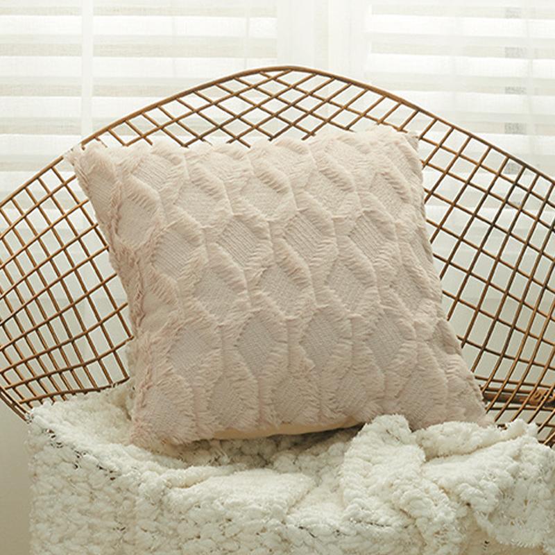 Soft Plush Pillow Cover Fluffy Cushion Cover Decorative Pillow Case Sofa Bedroom Living Room Home Decor Housse De Coussin 45x45