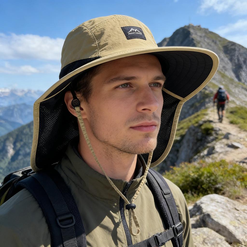 Outdoor sun protection hats for men and women, summer neck protection against ultraviolet rays, fisherman hats, camping and moun