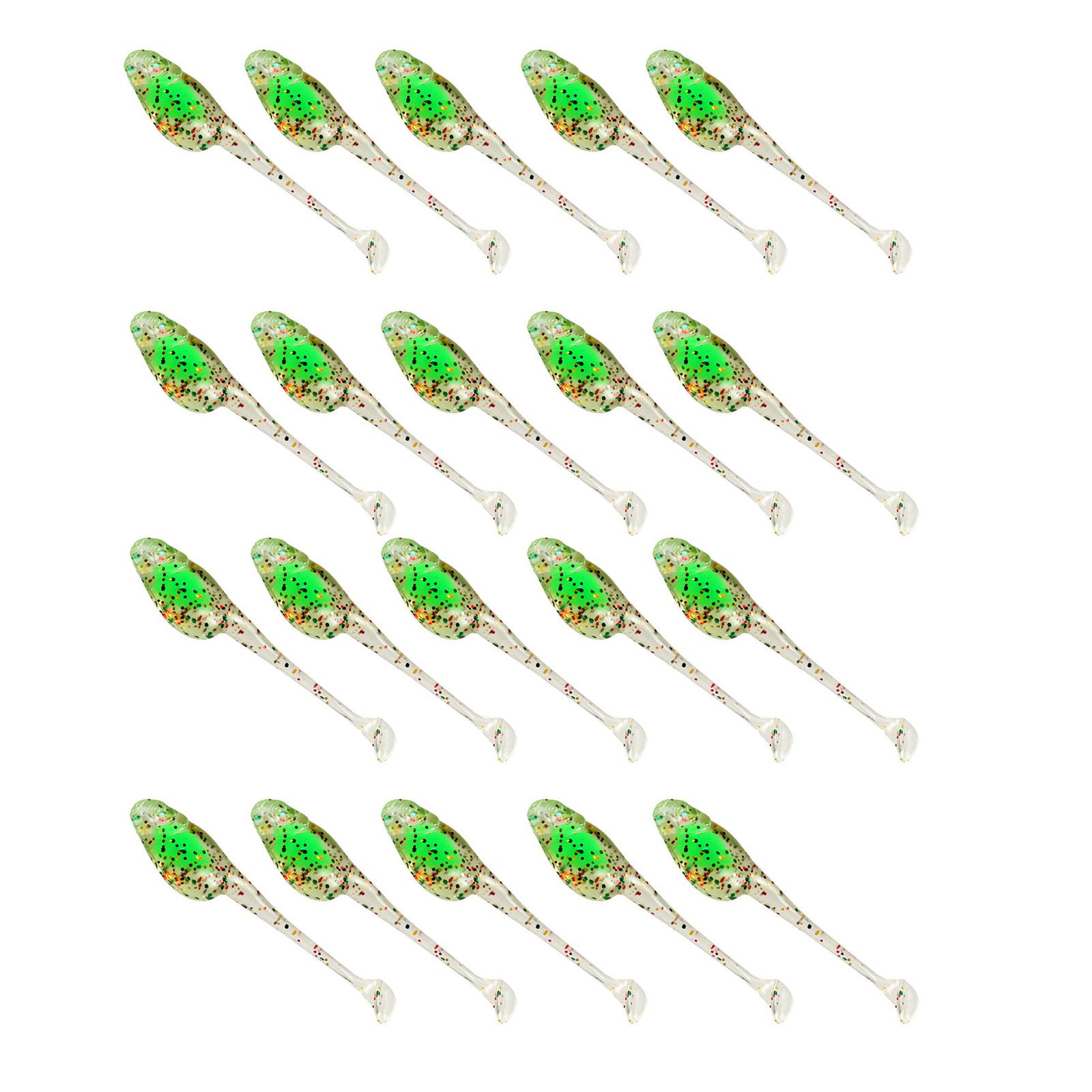 

20Pcs 5cm Paddle Tail Swimbaits T Tail Baits Soft Fishing Lures for Bass Trout Artificial Baits Fishing Lure Baits 3